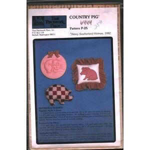 Vintage 1982 That Patchwork Place Country Pig Pattern Nancy Southerland-Holmes